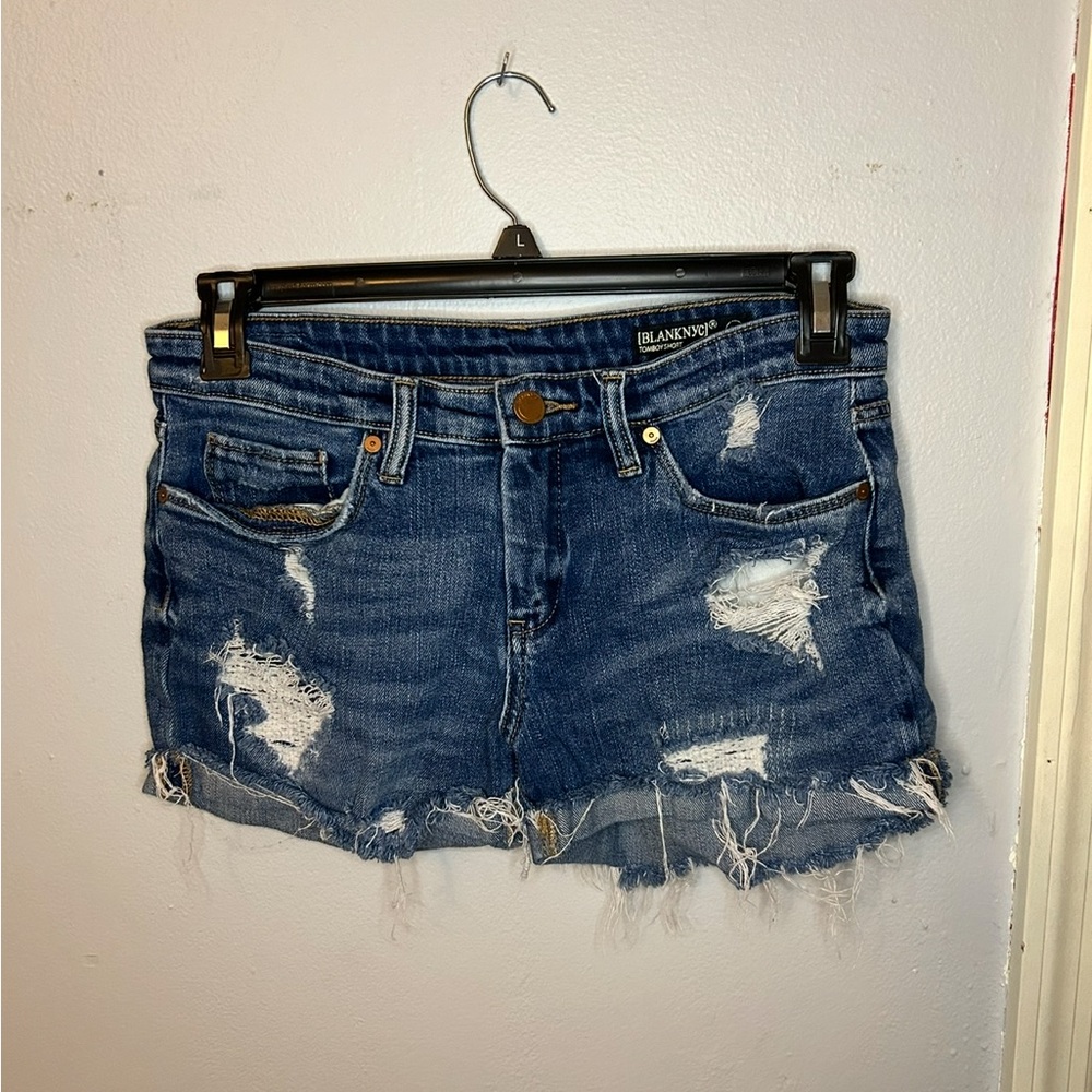 BLANKNYC Tomboy Distressed Denim Jean Shorts Size 27 - Y2K Boho Festival
